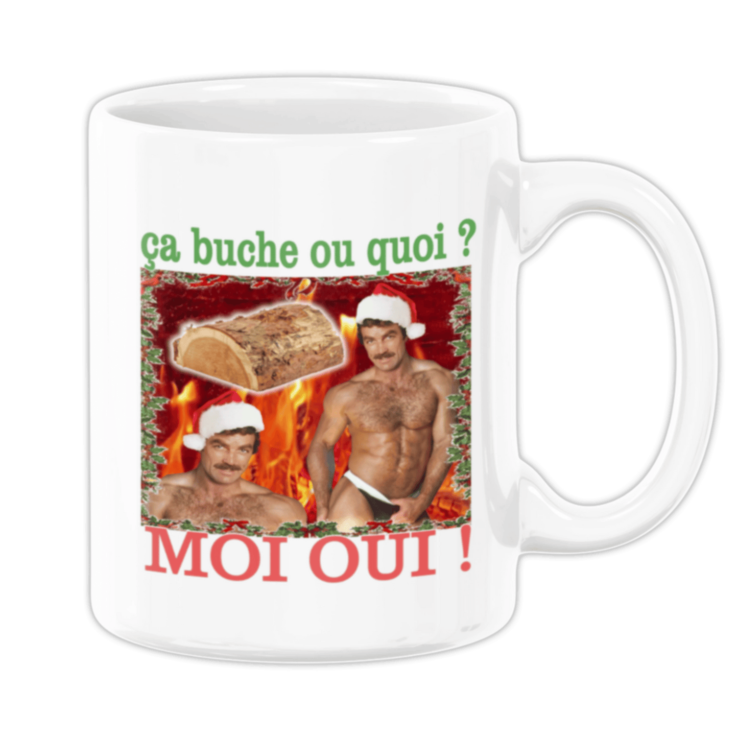 Mug de Noël "ça buche ou quoi ?"