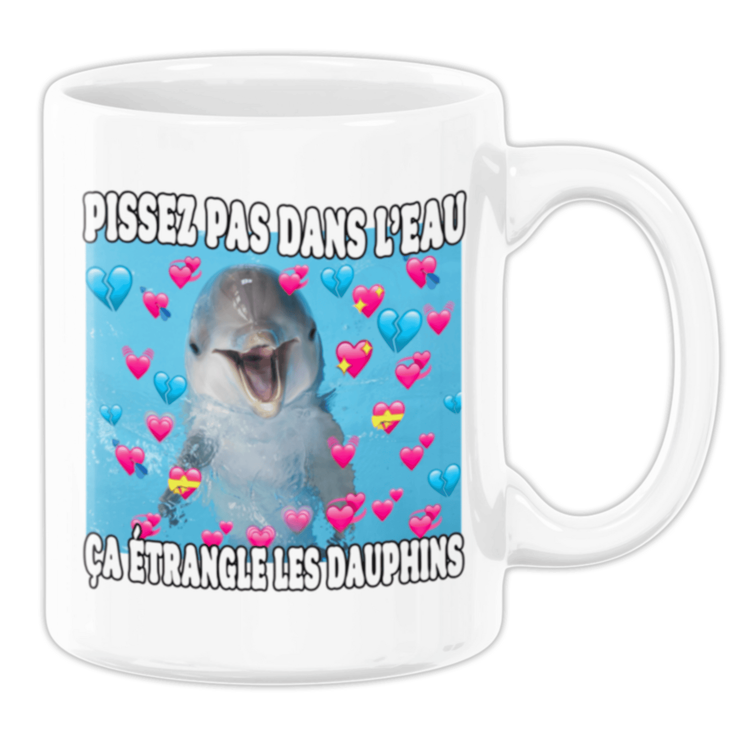 Mug Céramique "Pissez pas dans l'eau"