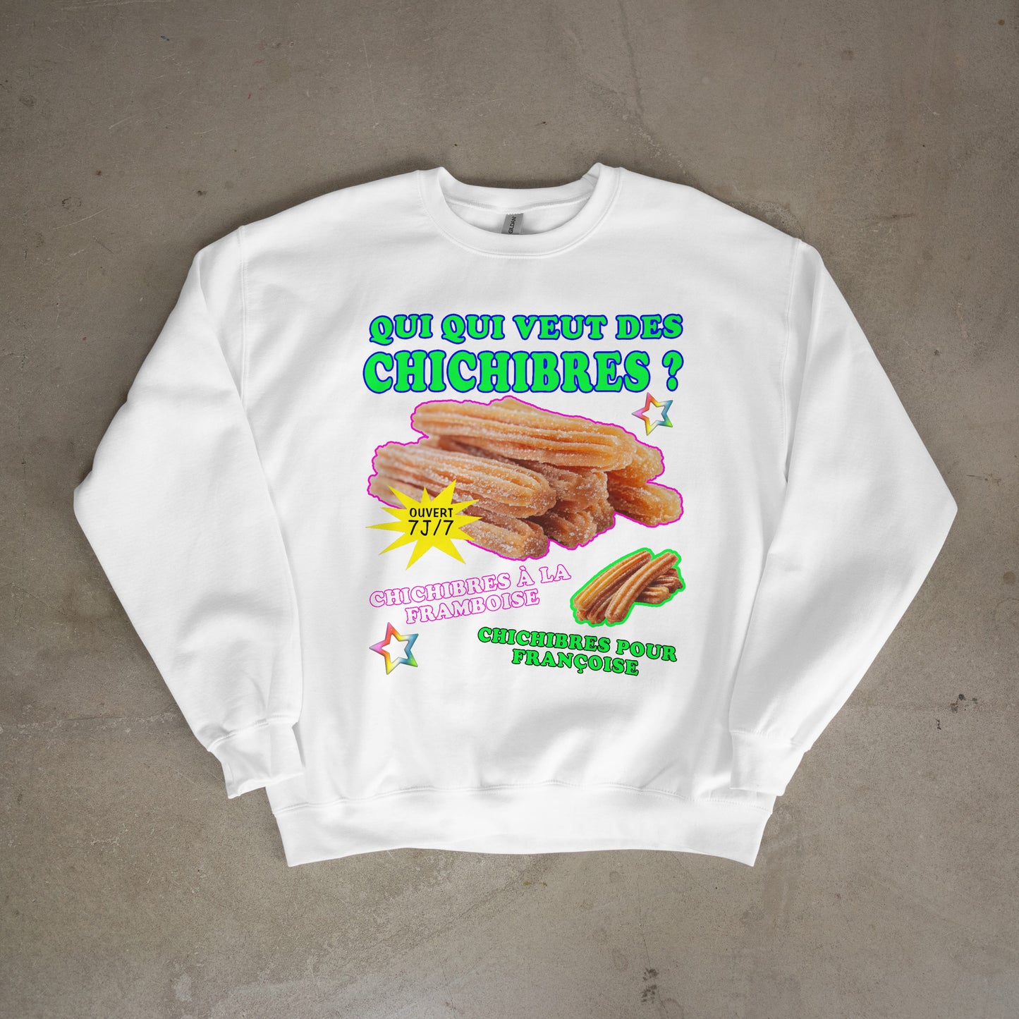 Sweat-shirt "Qui qui veut des chichibres"