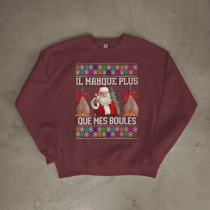 Pull moche Noël "Mes boules"