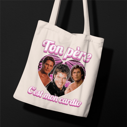Tote bag "Ton père c'est mon cardio"
