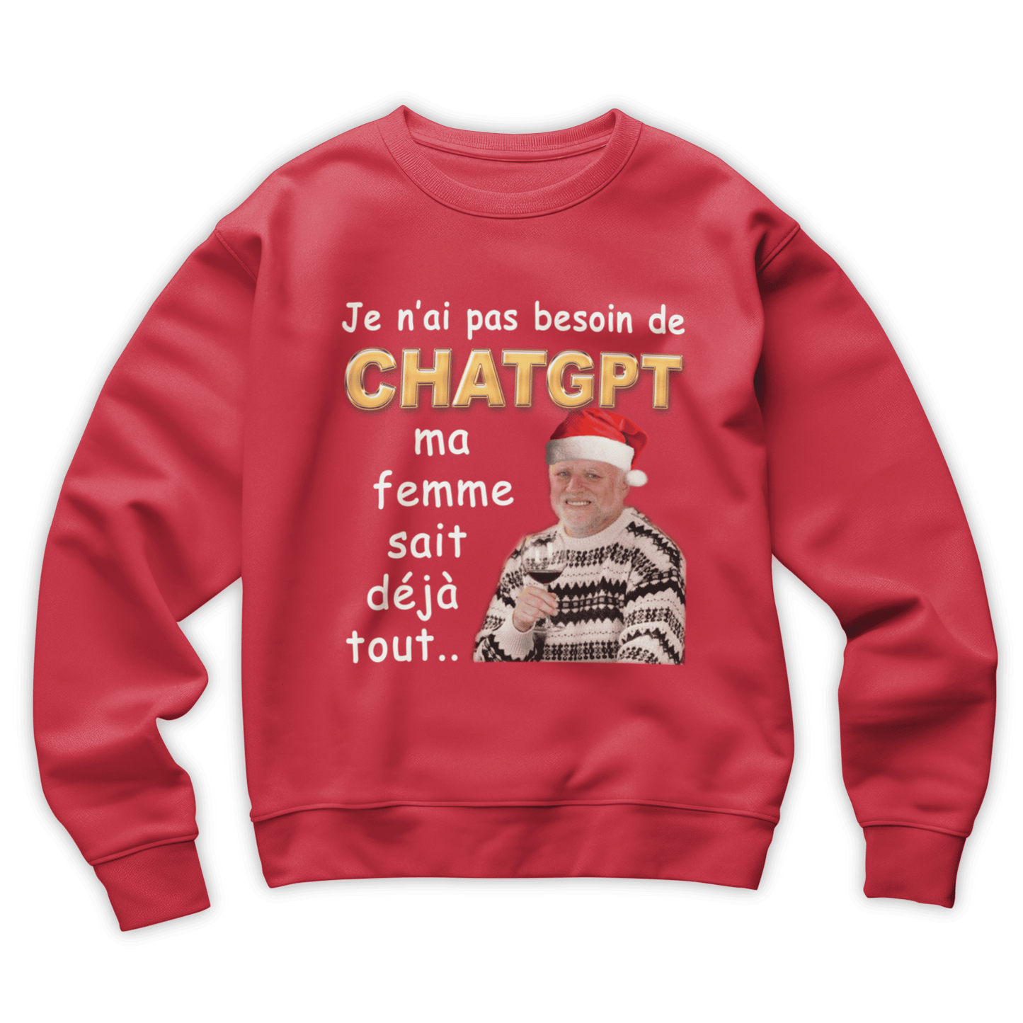 Pull moche Noël "Chat gpt"