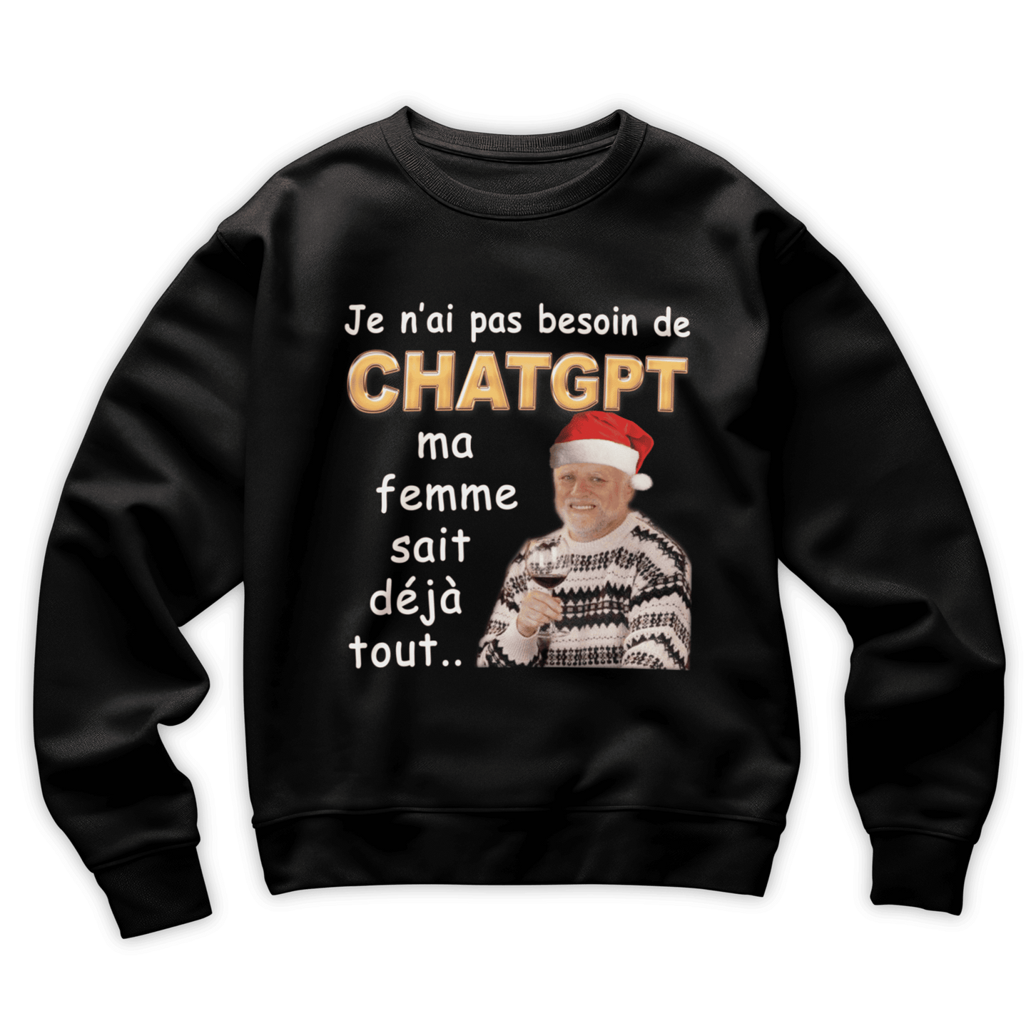 Pull moche Noël "Chat gpt"