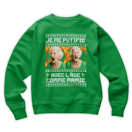 Pull moche Noël "Je me putifie"