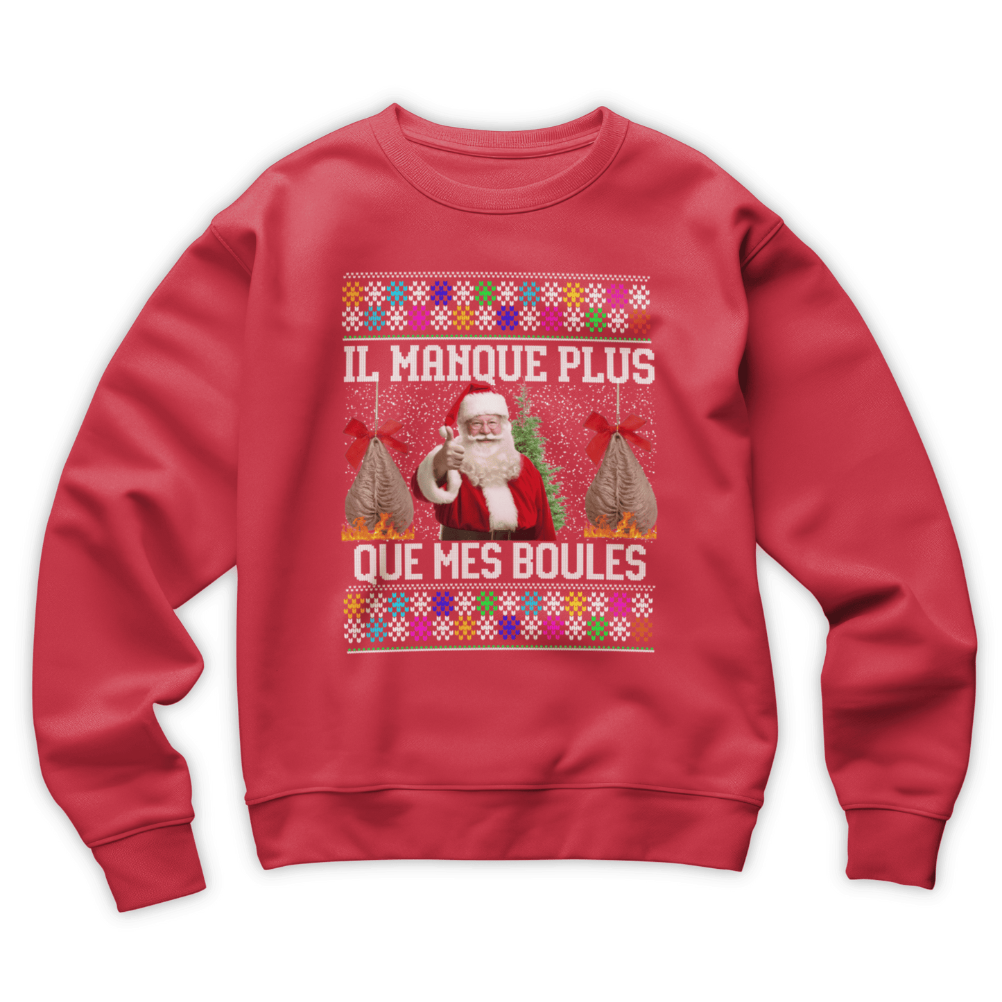 Pull moche Noël "Mes boules"