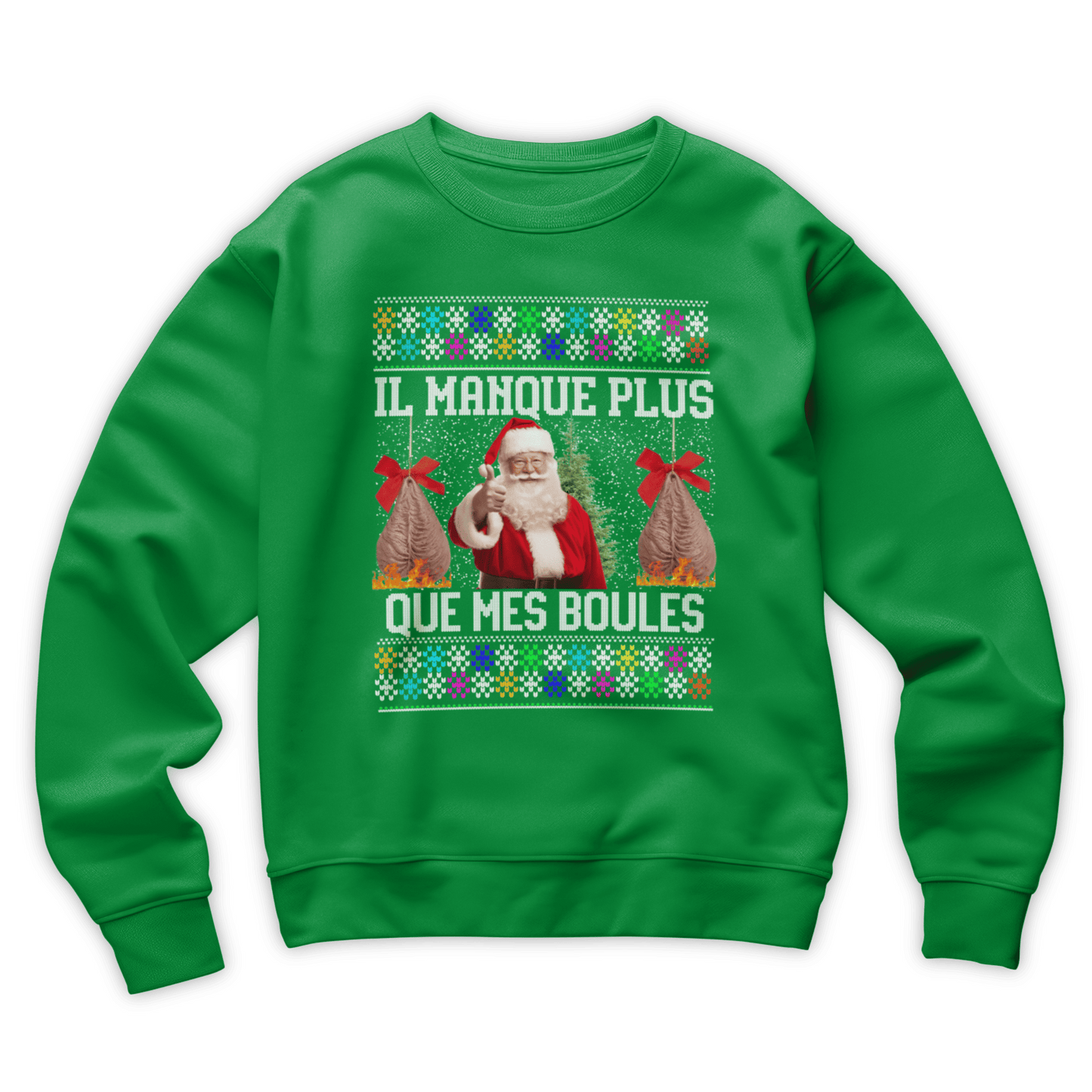 Pull moche Noël "Mes boules"