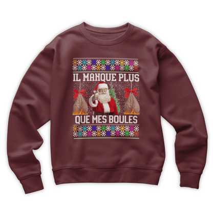 Pull moche Noël "Mes boules"