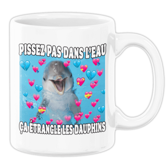 Mug Céramique "Pissez pas dans l'eau"