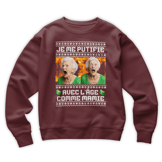 Pull moche Noël "Je me putifie"