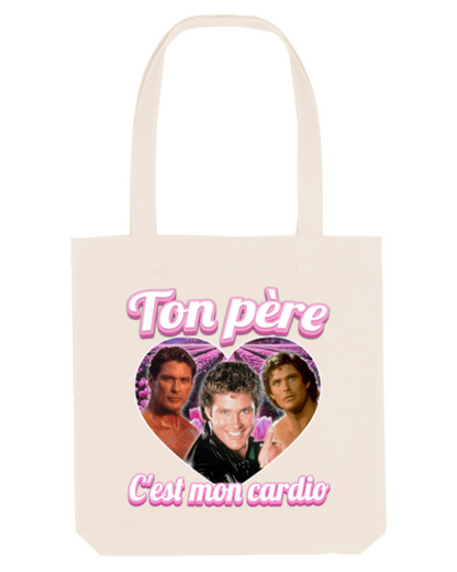 Tote bag "Ton père c'est mon cardio"